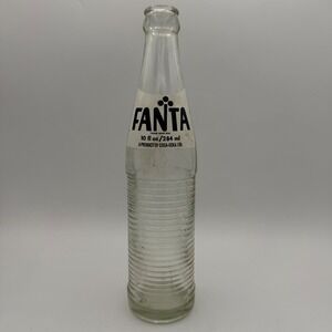Vintage Fanta Soda Bottle 10‎ fl oz Coca-Cola Ltd Ribbed Glass Collectible 60s